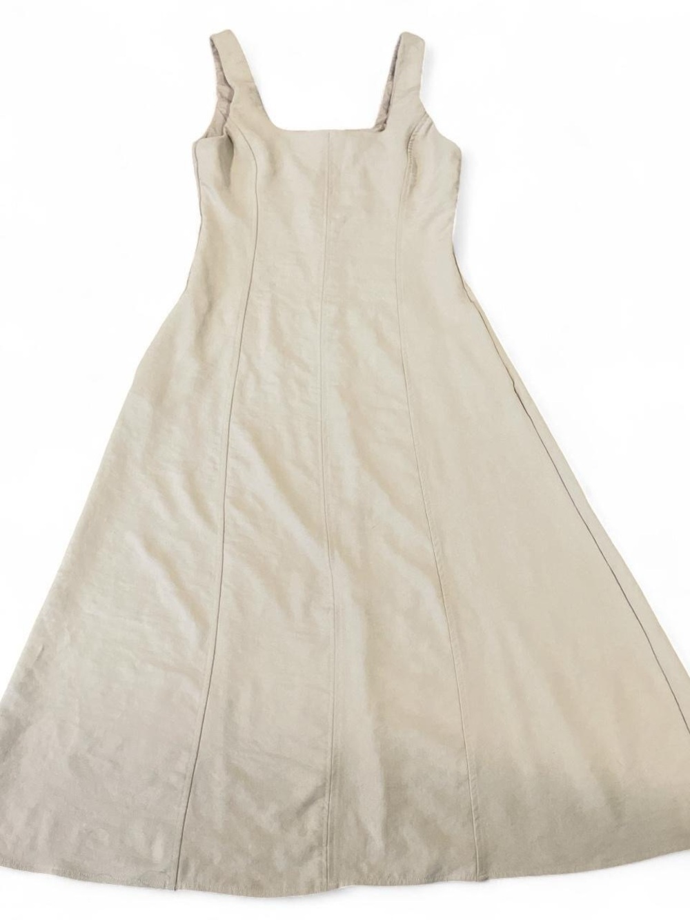 Joie Neutral Square-Neck Flared Maxi Dress